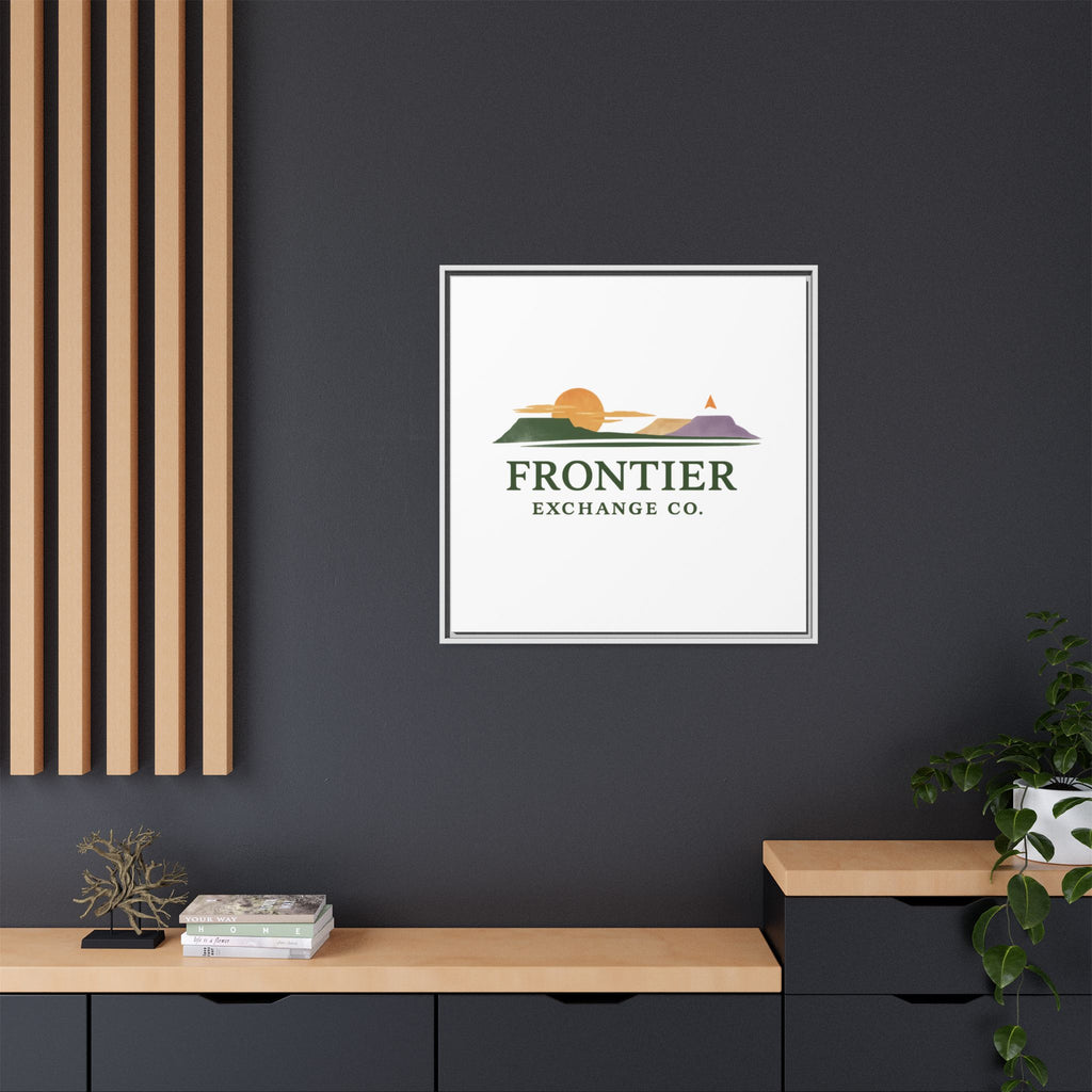 Framed Matte Canvas Print — Frontier Exchange Co. Logo