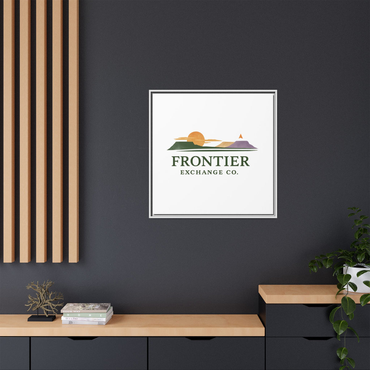 Framed Matte Canvas Print — Frontier Exchange Co. Logo