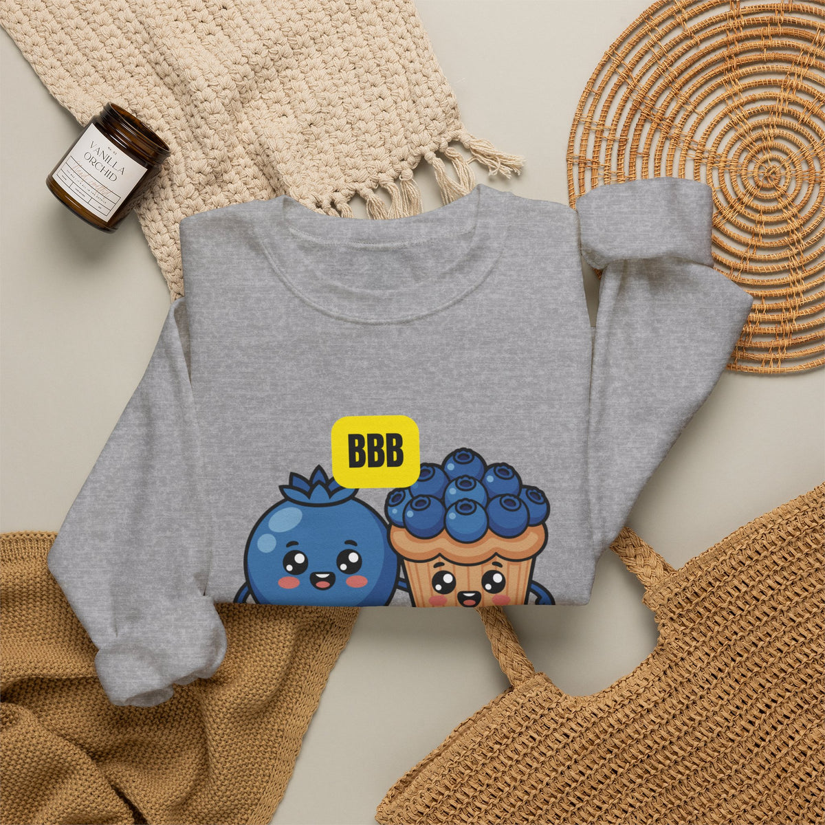 Blueberry Best Buddy Crewneck Sweatshirt