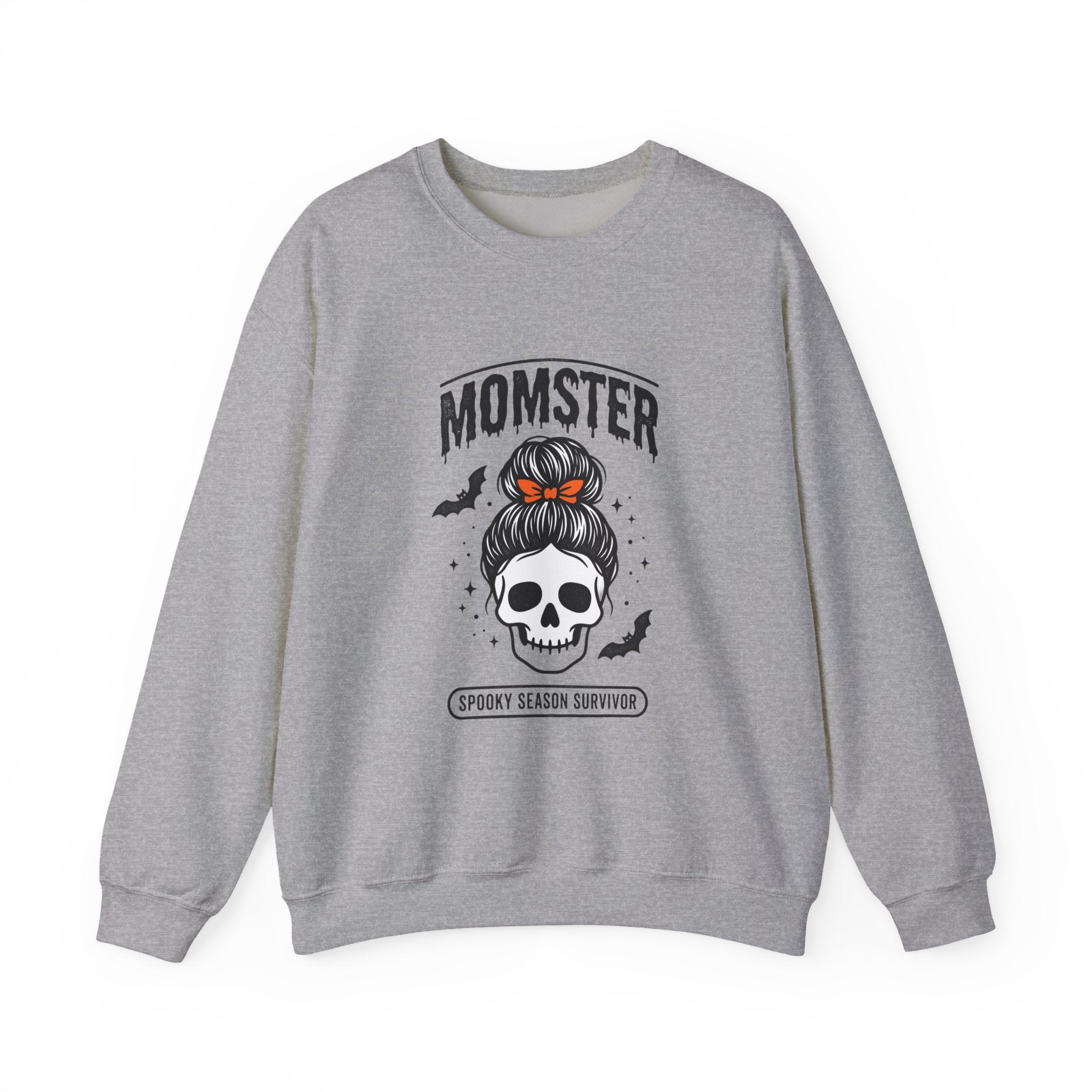 Momster Skull Mom Crewneck Sweatshirt | Halloween mom, bats, spooky season