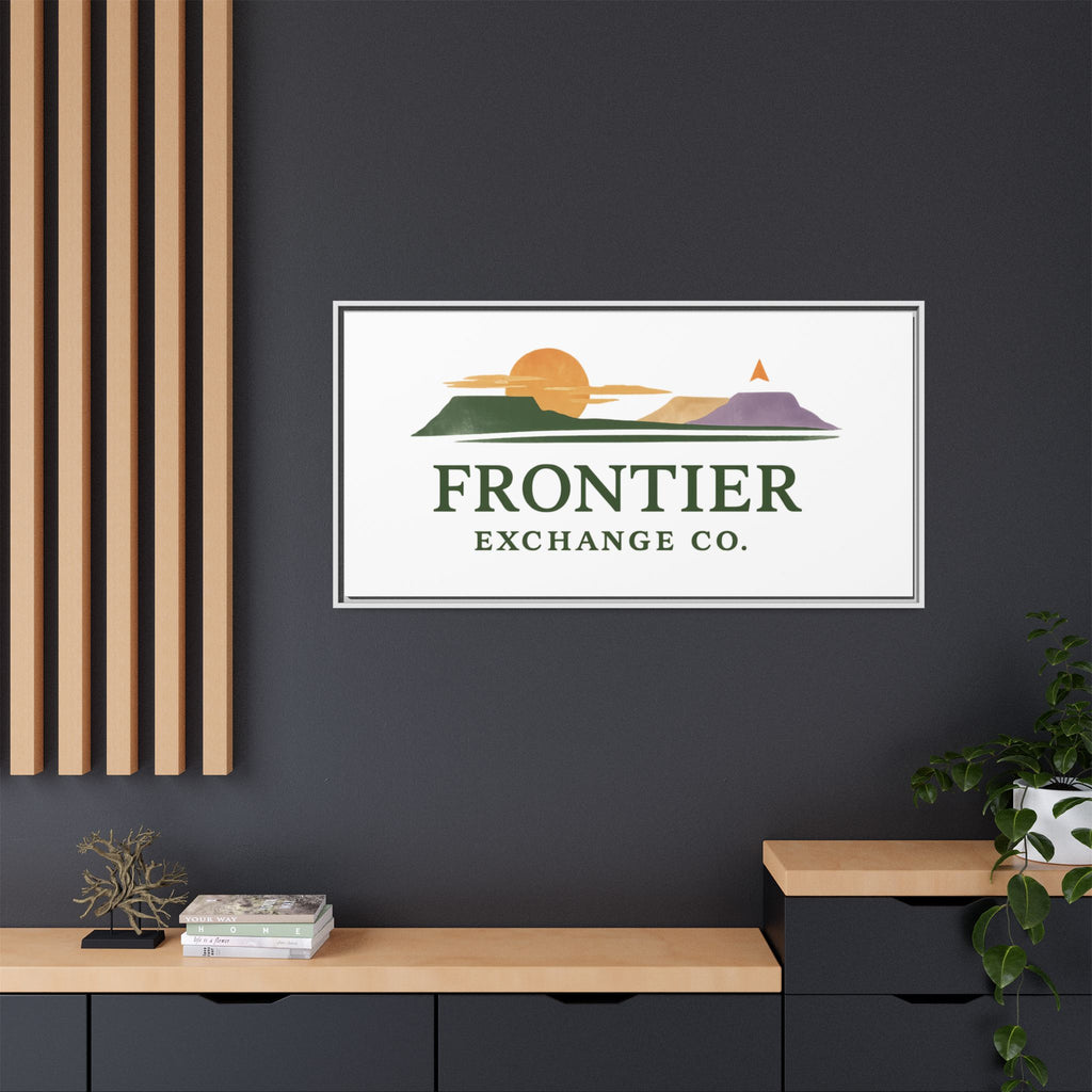 Framed Matte Canvas Print — Frontier Exchange Co. Logo