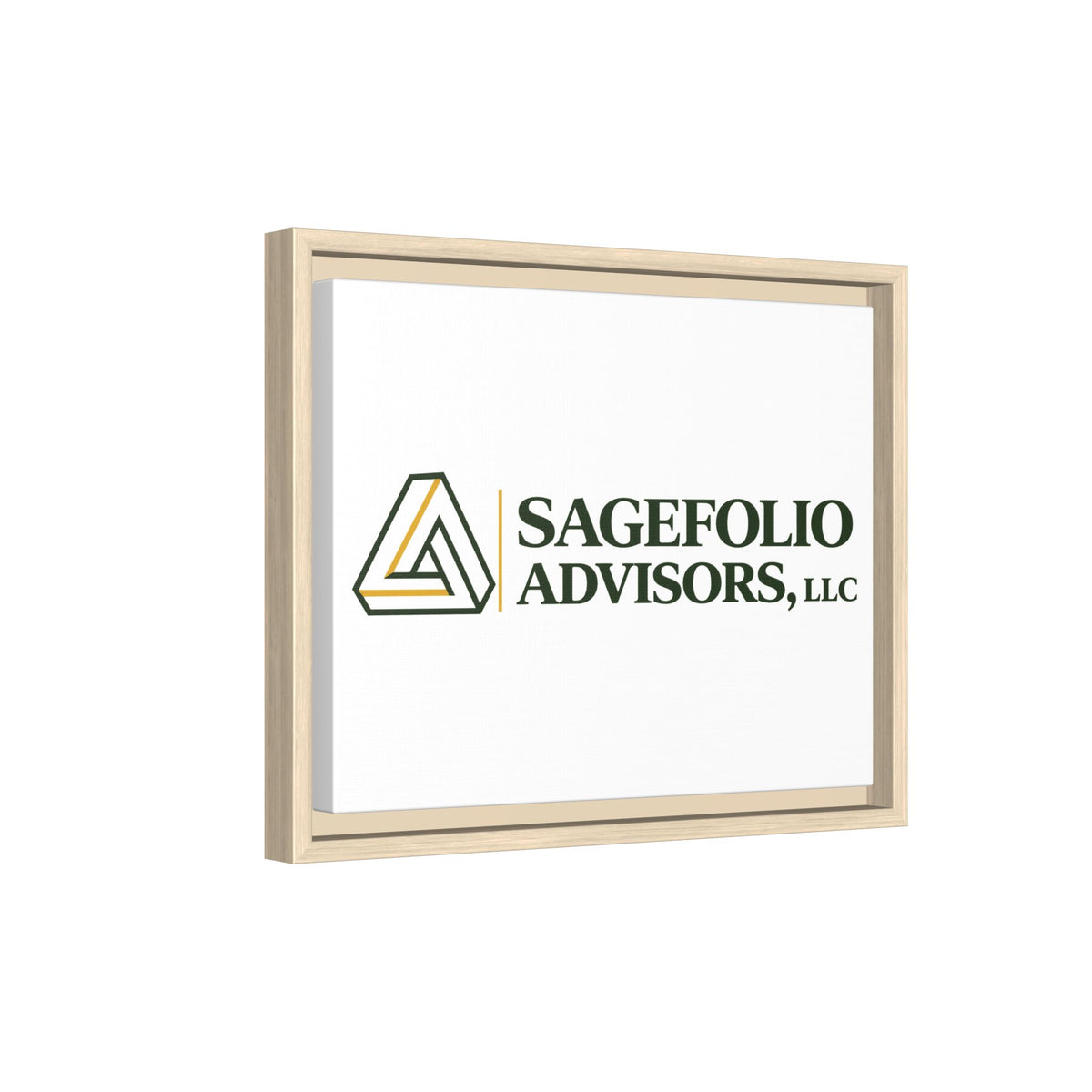 Framed Matte Canvas Wall Art — Sagefolio Advisors Logo