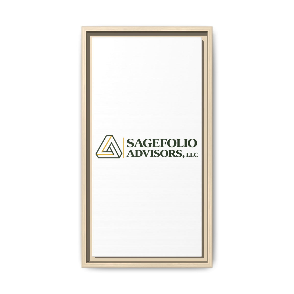 Framed Matte Canvas Wall Art — Sagefolio Advisors Logo