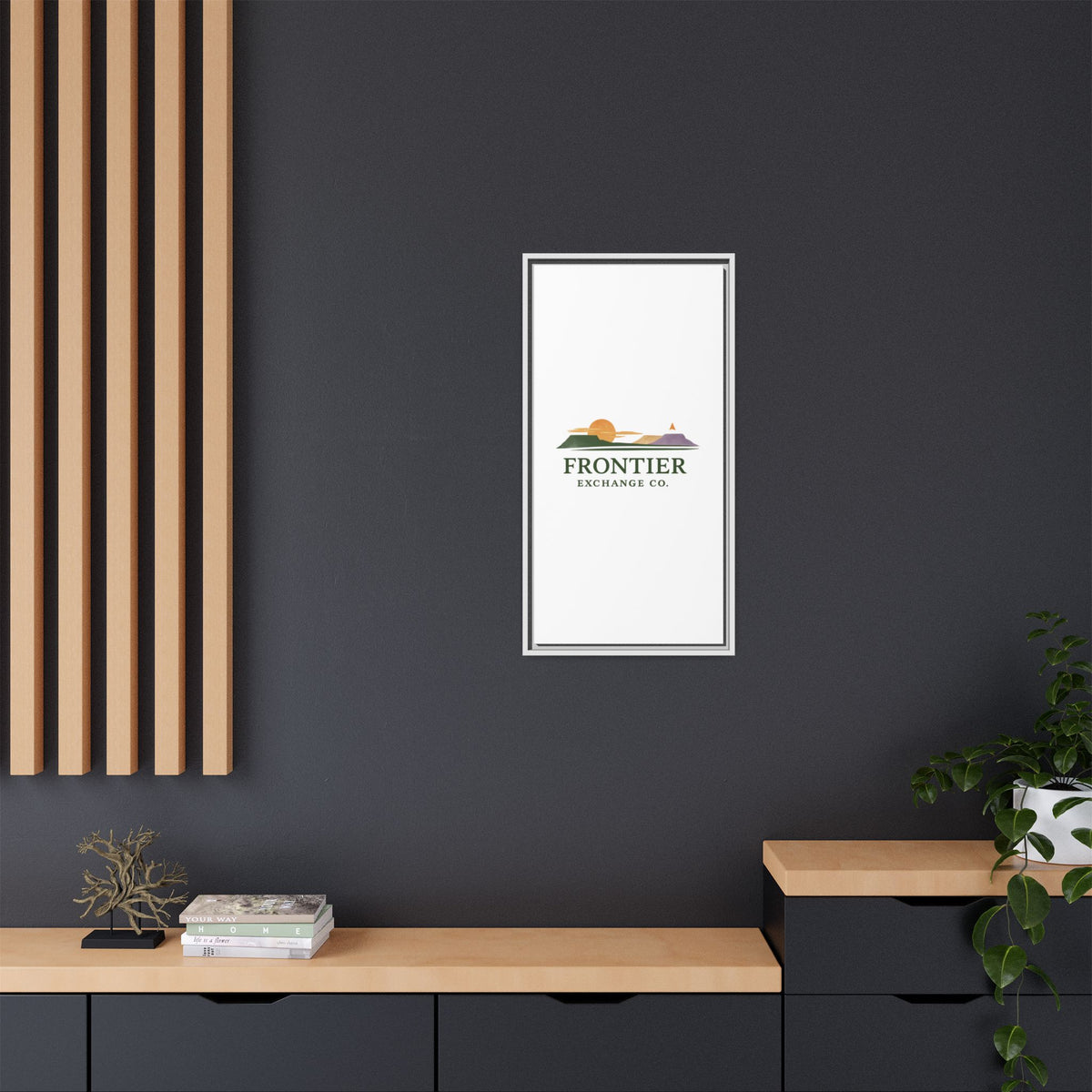 Framed Matte Canvas Print — Frontier Exchange Co. Logo