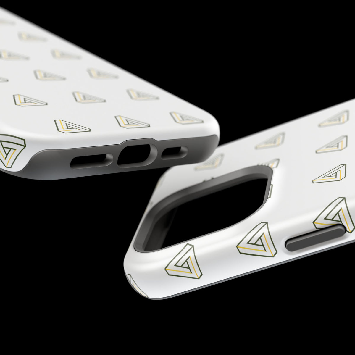 Magnetic Impact-Resistant Phone Case — Minimal Triangle Pattern