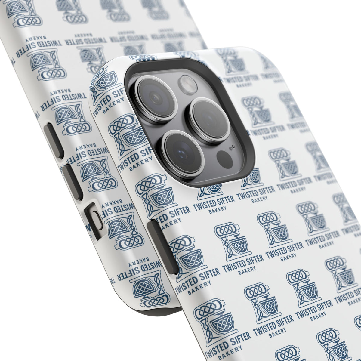 Magnetic Impact-Resistant Phone Case — Repeating Twisted Sifter Logo Pattern