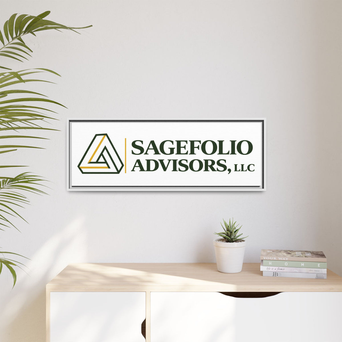 Framed Matte Canvas Wall Art — Sagefolio Advisors Logo