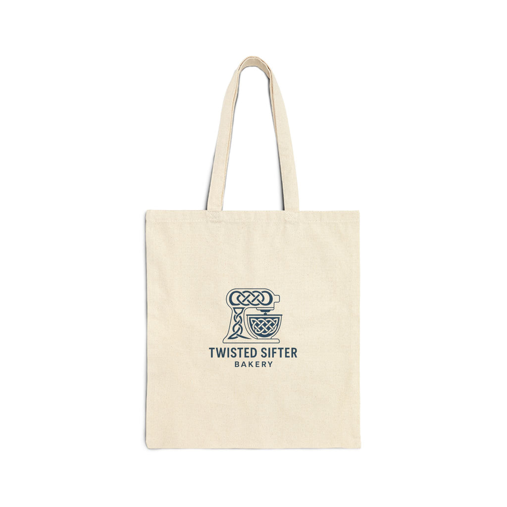 Bakery Logo Tote Bag — 'Twisted Sifter' Cotton Canvas Grocery Tote