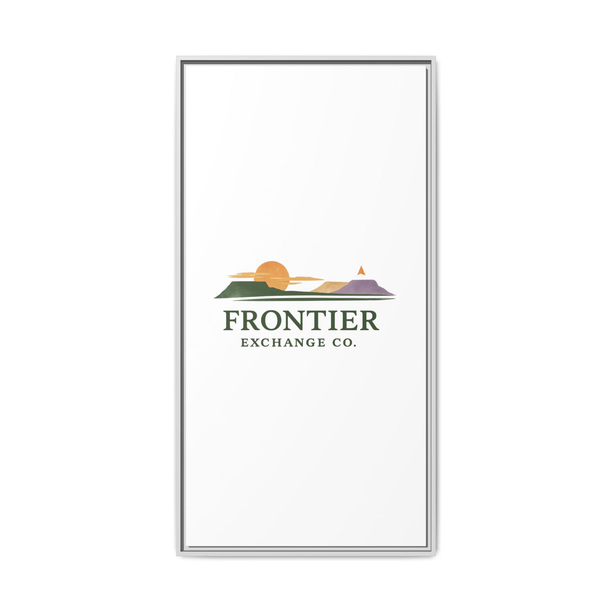 Framed Matte Canvas Print — Frontier Exchange Co. Logo