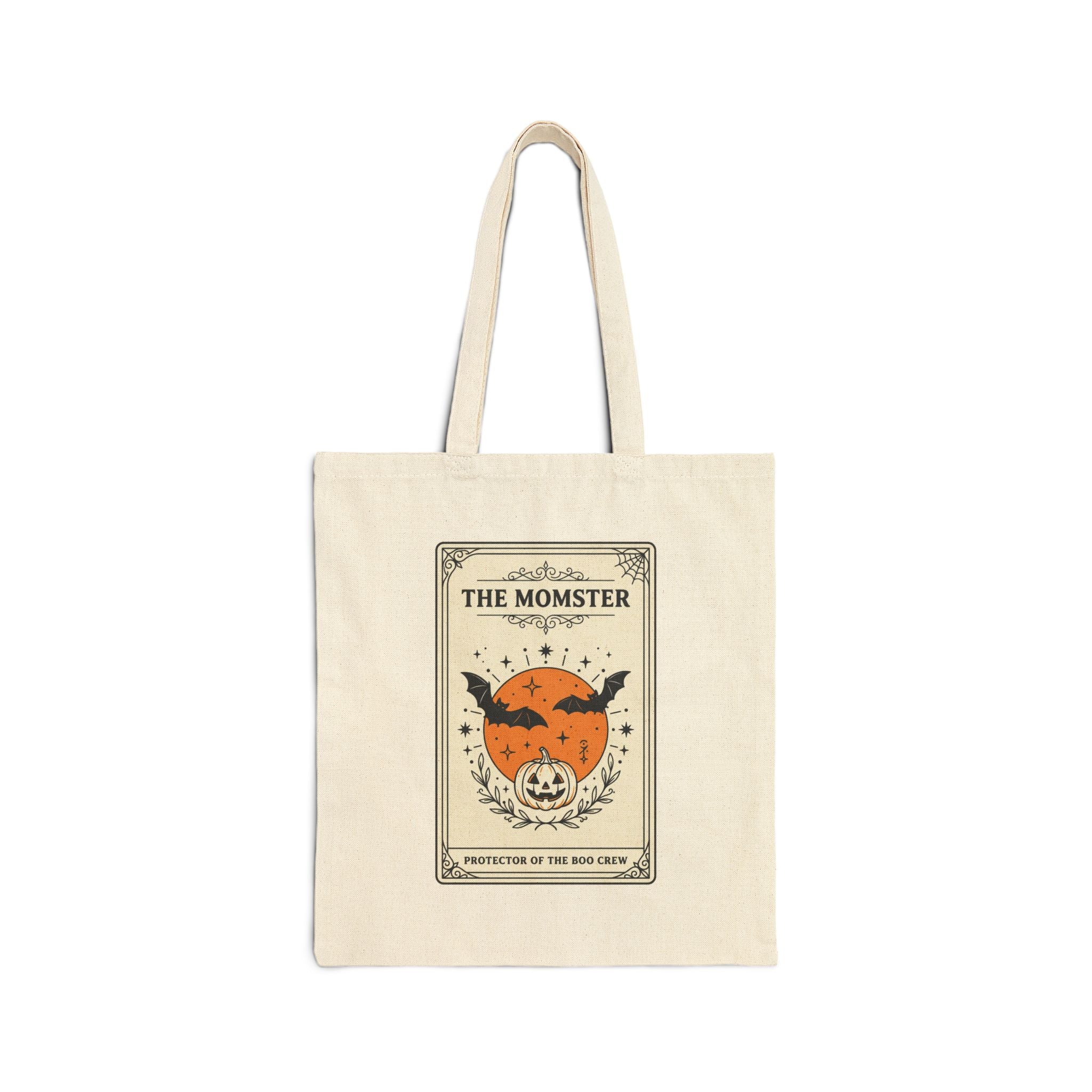 Momster Halloween Pumpkin Bats Tote | Cotton Canvas Tote