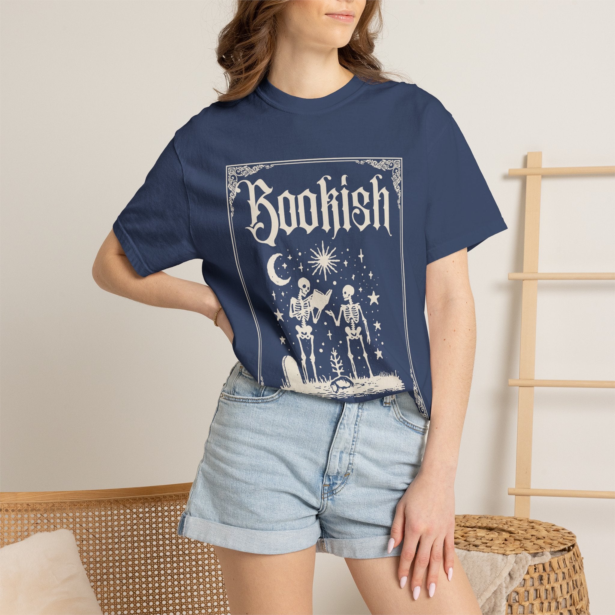 Bookish Skeletons T-Shirt — Vintage Gothic 'Bookish' Graphic Tee