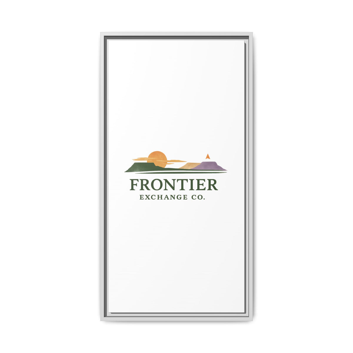 Framed Matte Canvas Print — Frontier Exchange Co. Logo