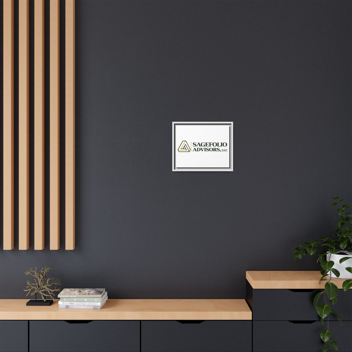 Framed Matte Canvas Wall Art — Sagefolio Advisors Logo