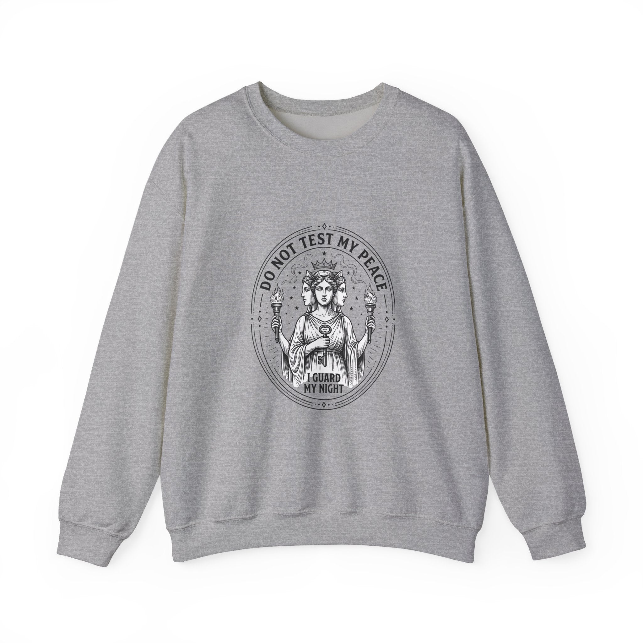 Do Not Test My Peace Athena Illustration Sweatshirt | Mythcore, Classical Art