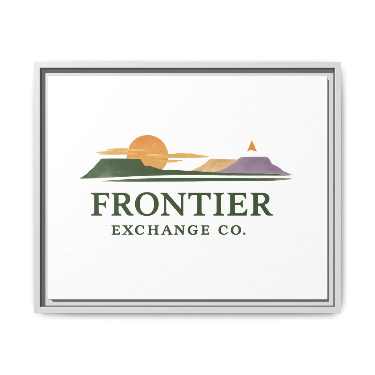 Framed Matte Canvas Print — Frontier Exchange Co. Logo
