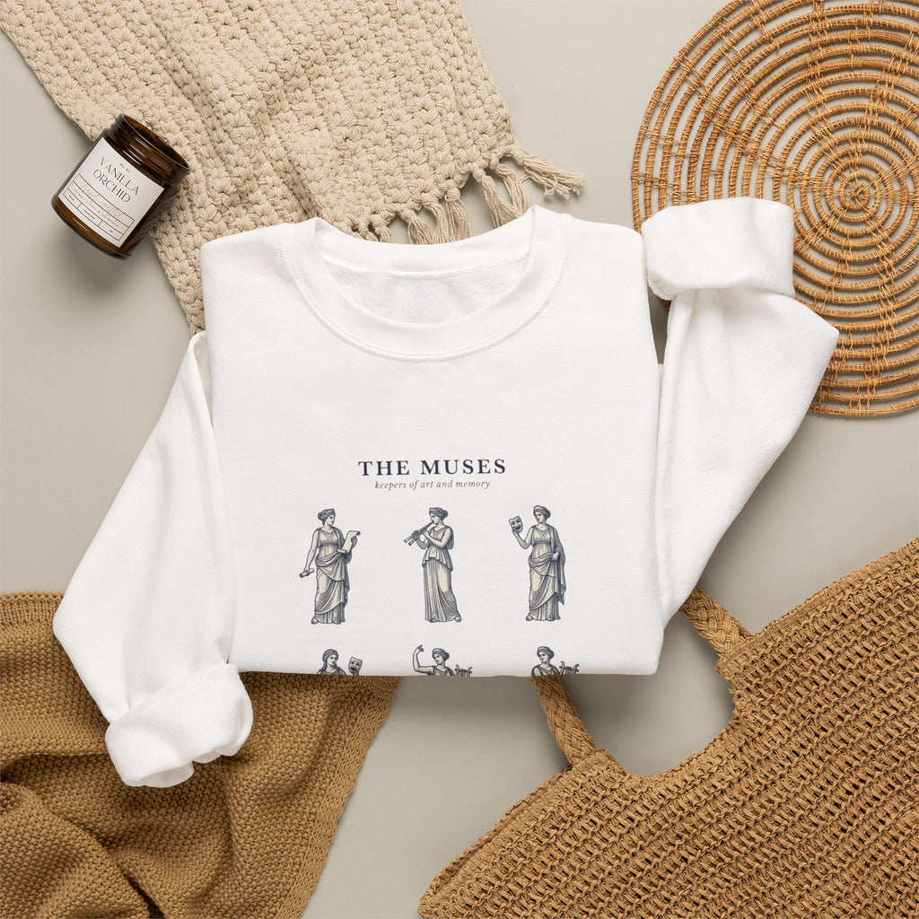 The Muses crewneck sweatshirt | Greek mythology, mythcore, classical art