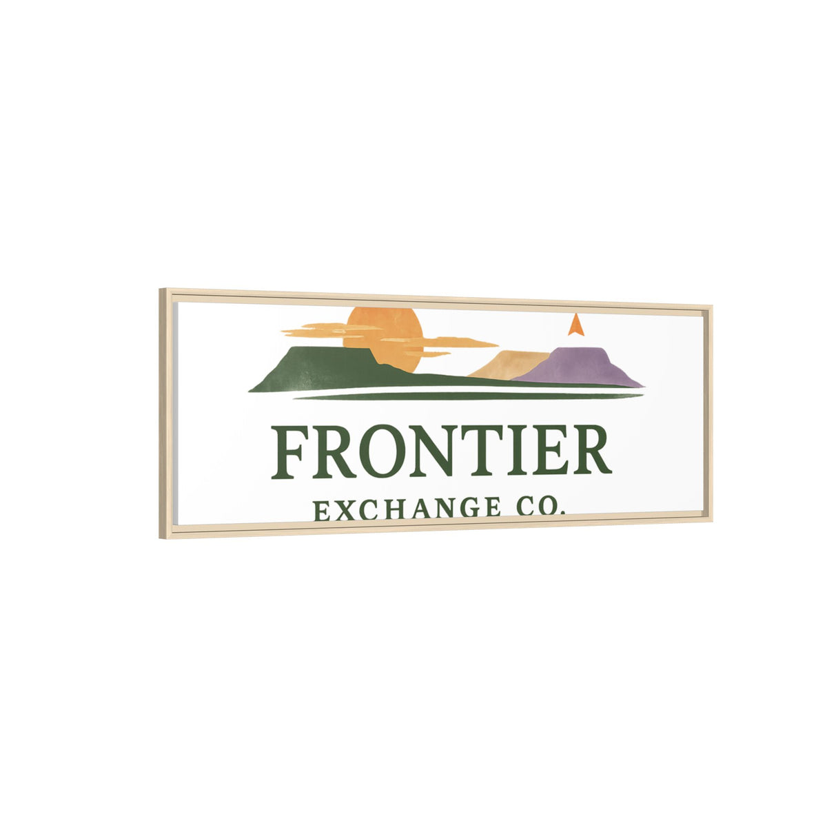 Framed Matte Canvas Print — Frontier Exchange Co. Logo