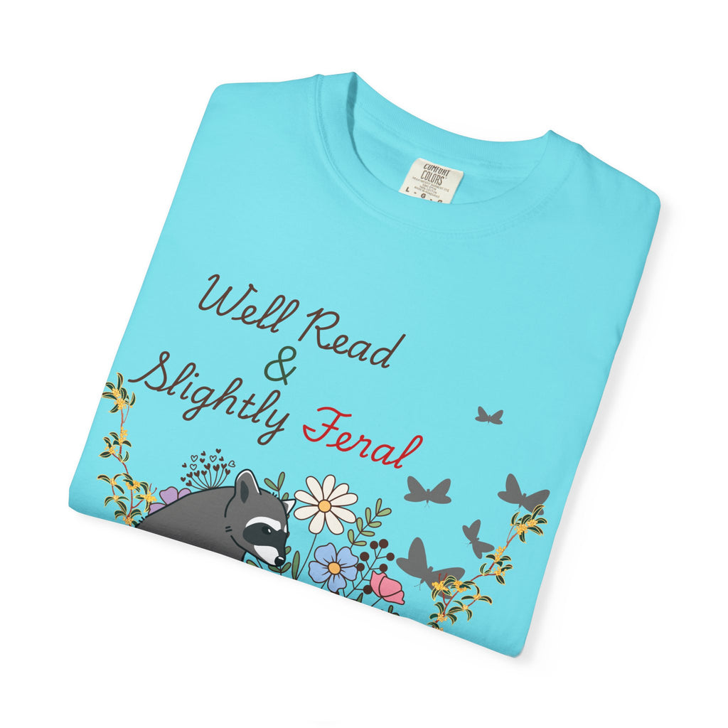 Well Read & Slightly Feral Reading Racoon - T-Shirts