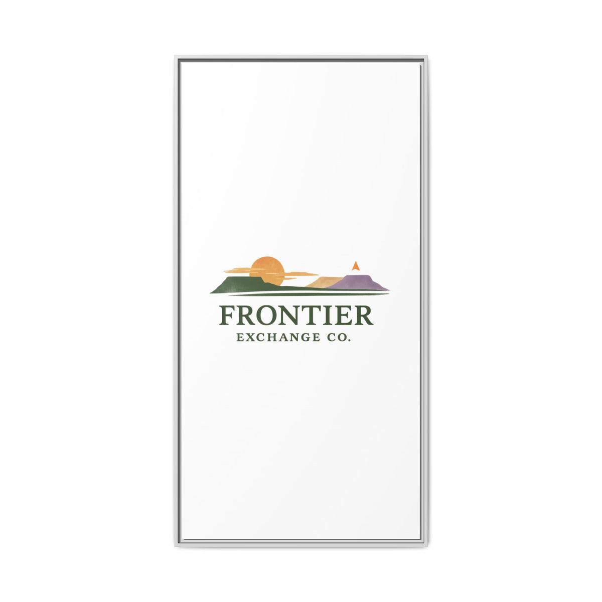 Framed Matte Canvas Print — Frontier Exchange Co. Logo
