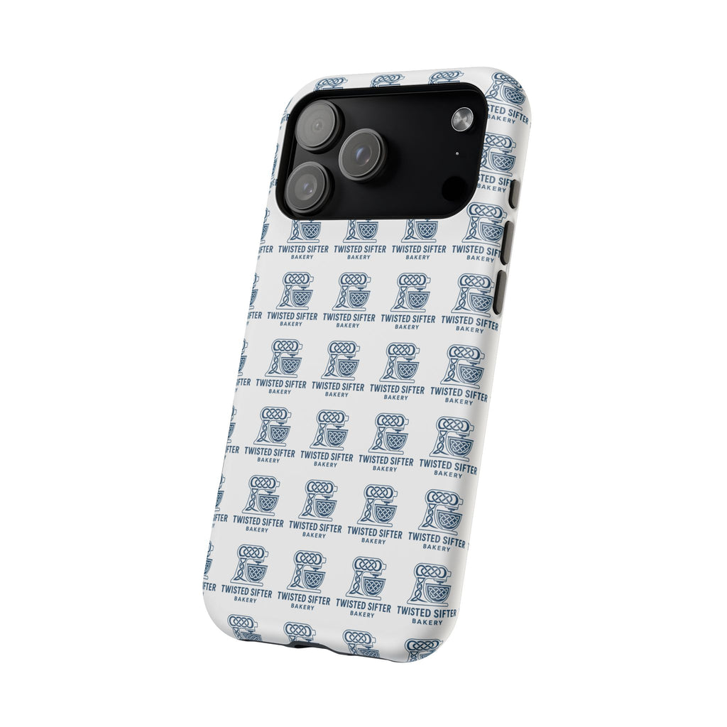 Magnetic Impact-Resistant Phone Case — Repeating Twisted Sifter Logo Pattern