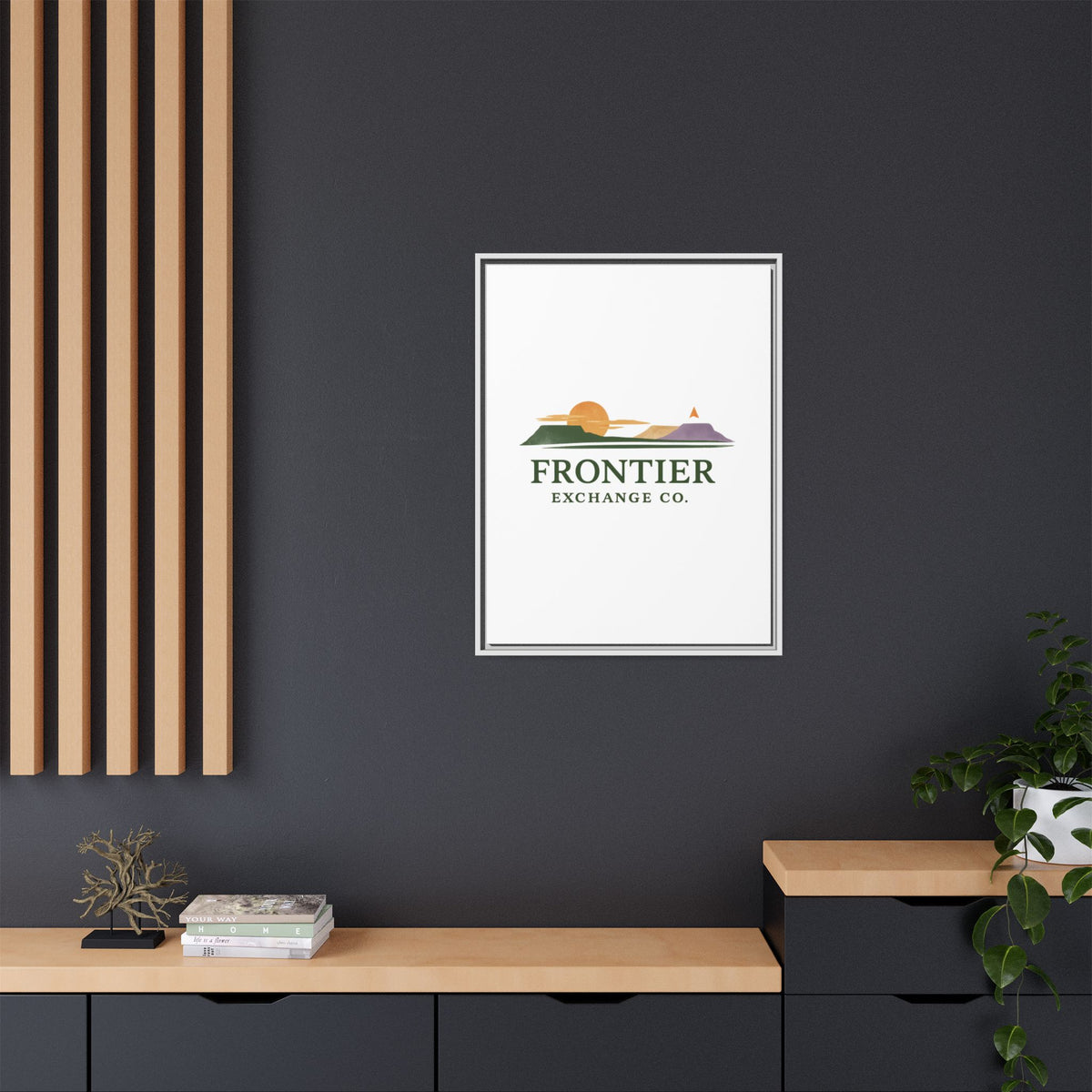 Framed Matte Canvas Print — Frontier Exchange Co. Logo