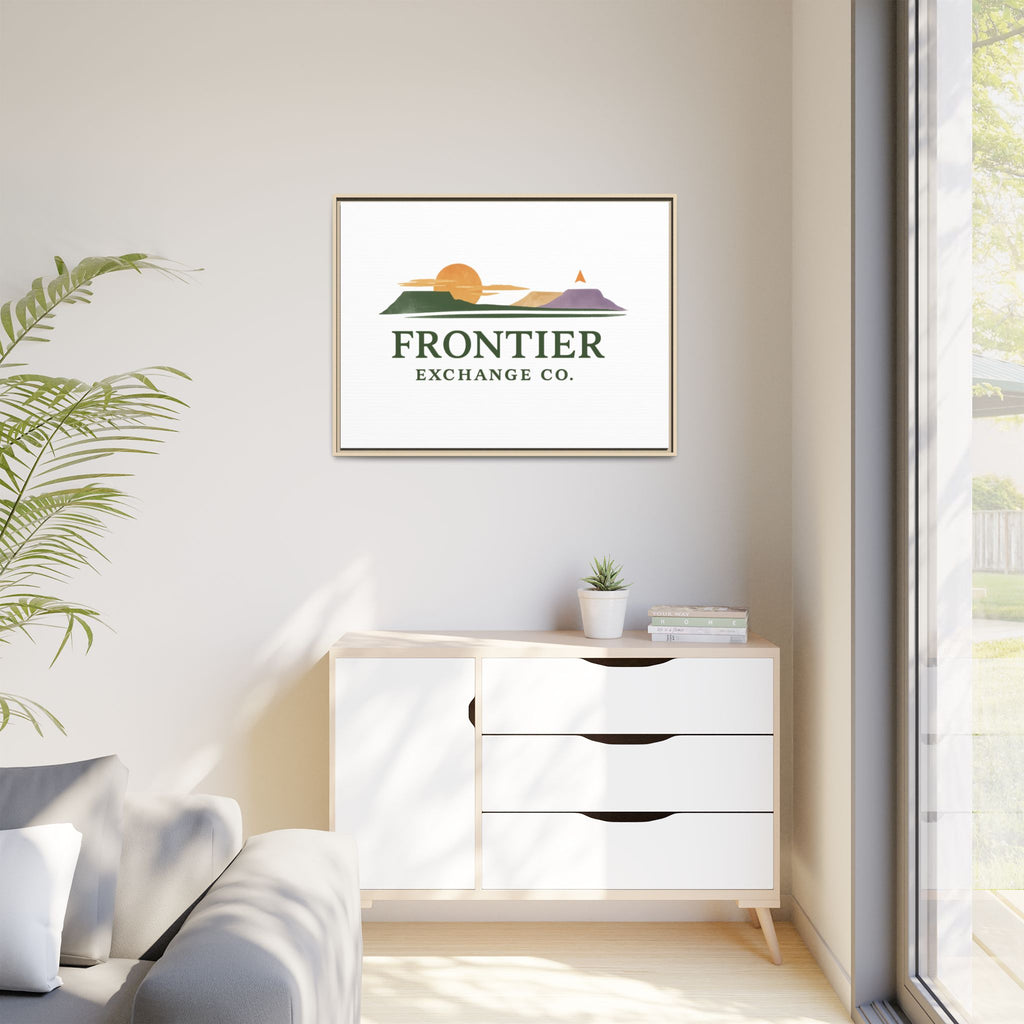 Framed Matte Canvas Print — Frontier Exchange Co. Logo