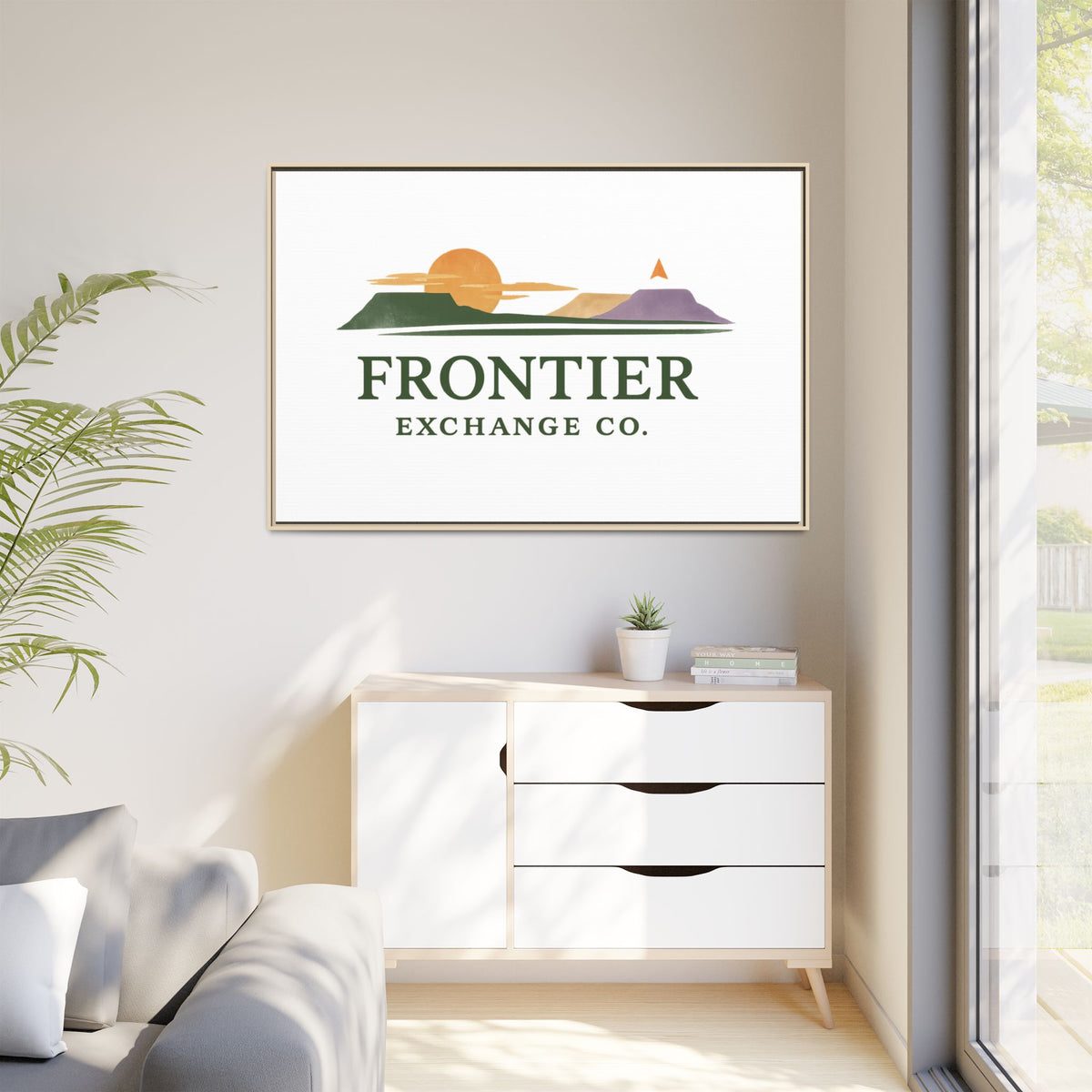 Framed Matte Canvas Print — Frontier Exchange Co. Logo