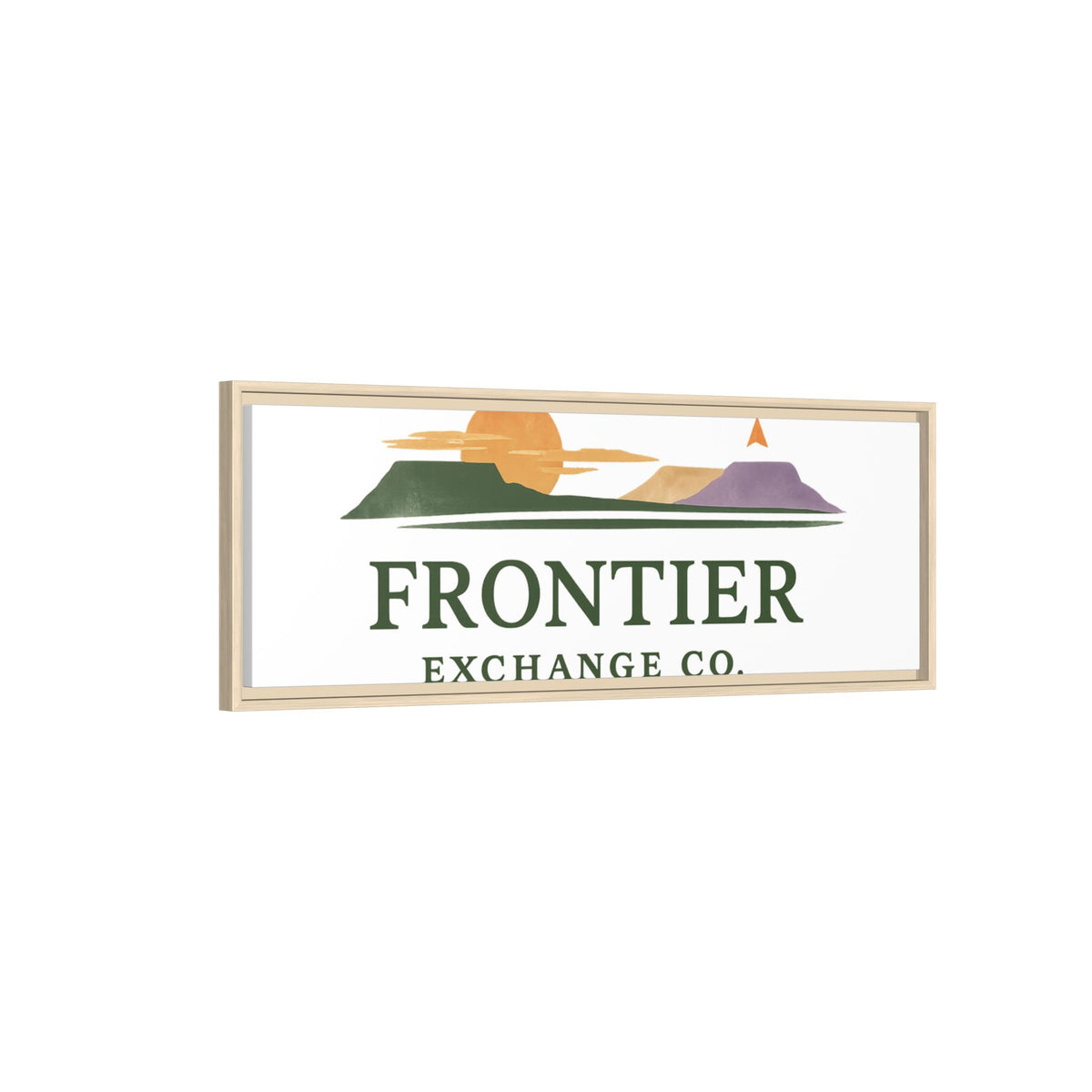 Framed Matte Canvas Print — Frontier Exchange Co. Logo