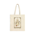 Ghost Reading Tarot Tote | Spooky Reader, Bookish Halloween Canvas