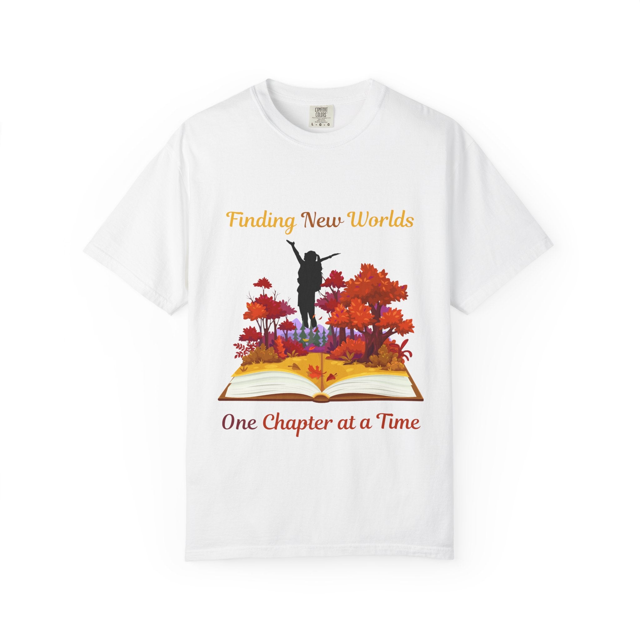 Book Lover T-Shirt — "Finding New Worlds One Chapter at a Time"