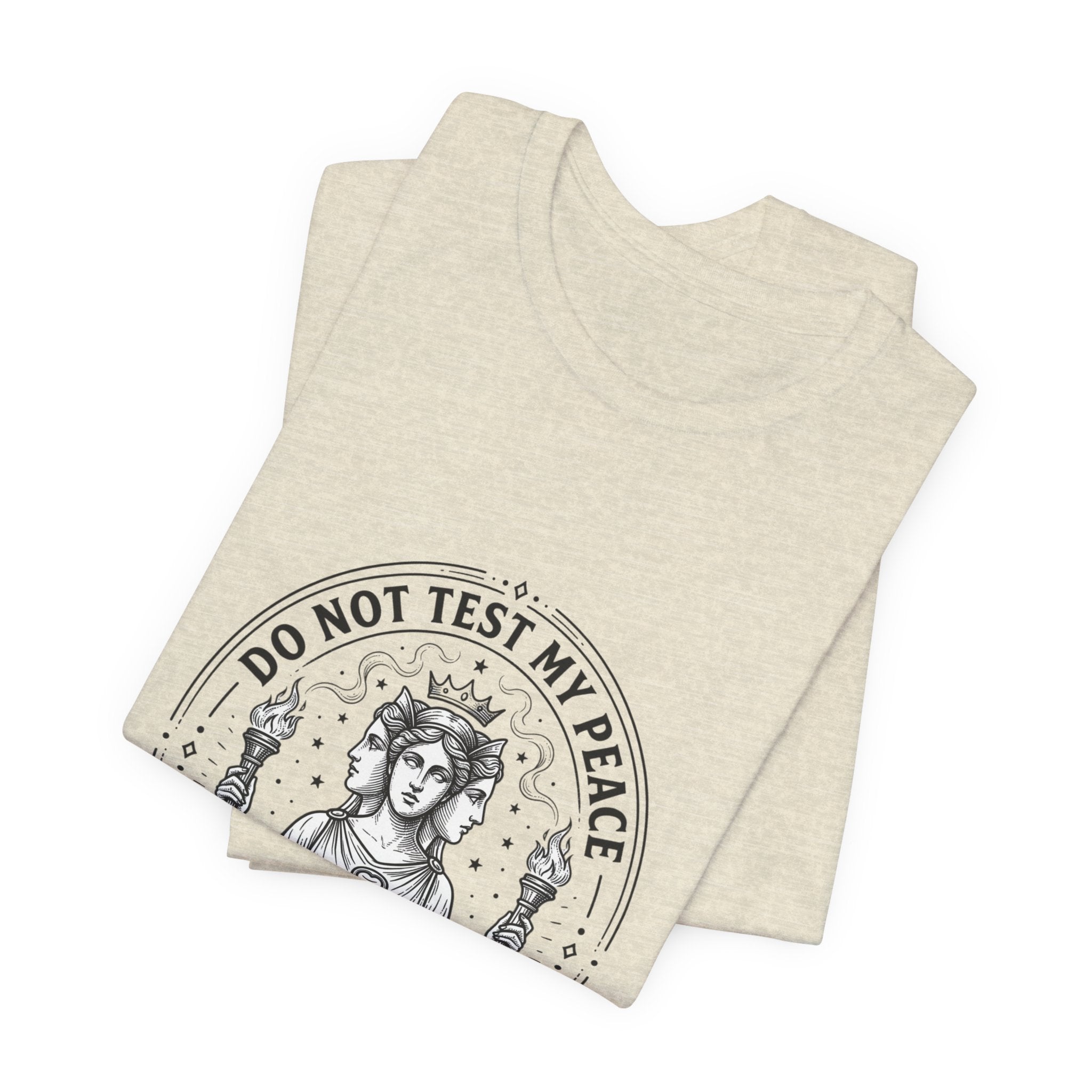 Do Not Test My Peace Guardian Illustration Tee | Greek Mythology, Mythcore