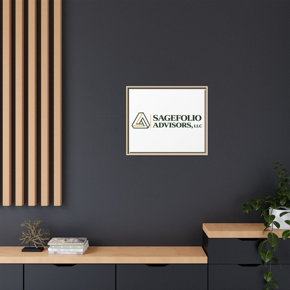 Framed Matte Canvas Wall Art — Sagefolio Advisors Logo