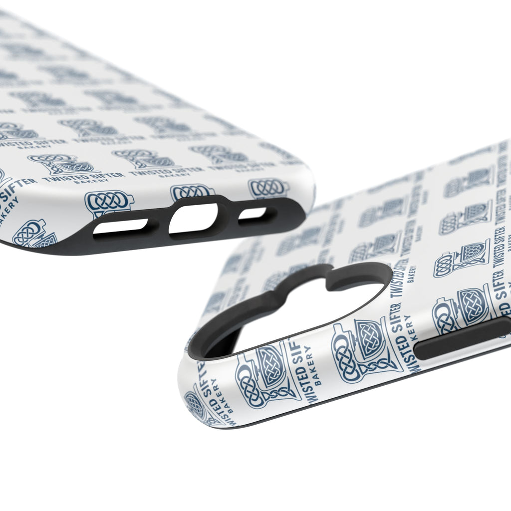 Magnetic Impact-Resistant Phone Case — Repeating Twisted Sifter Logo Pattern