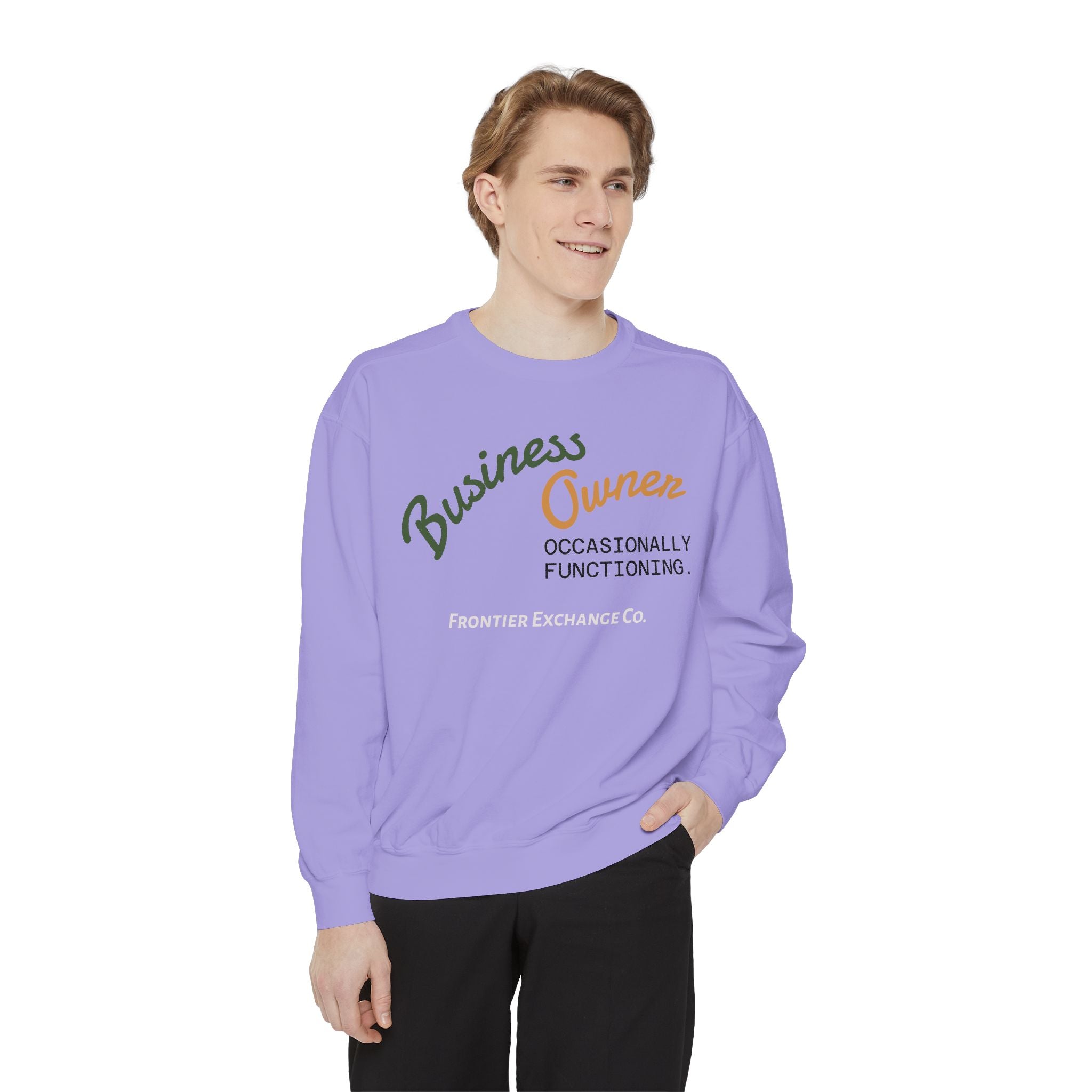 Business Owner Sweatshirt — “Occasionally Functioning” Cozy Crewneck