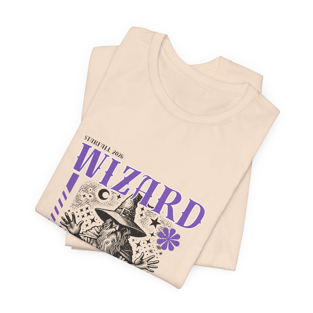 Wizard Graphic Tee — Vintage Spellbook Illustration T-Shirt