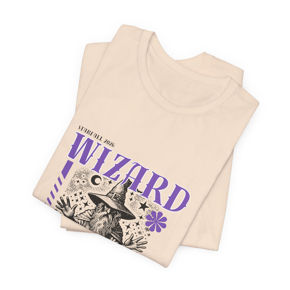 Wizard Graphic Tee — Vintage Spellbook Illustration T-Shirt