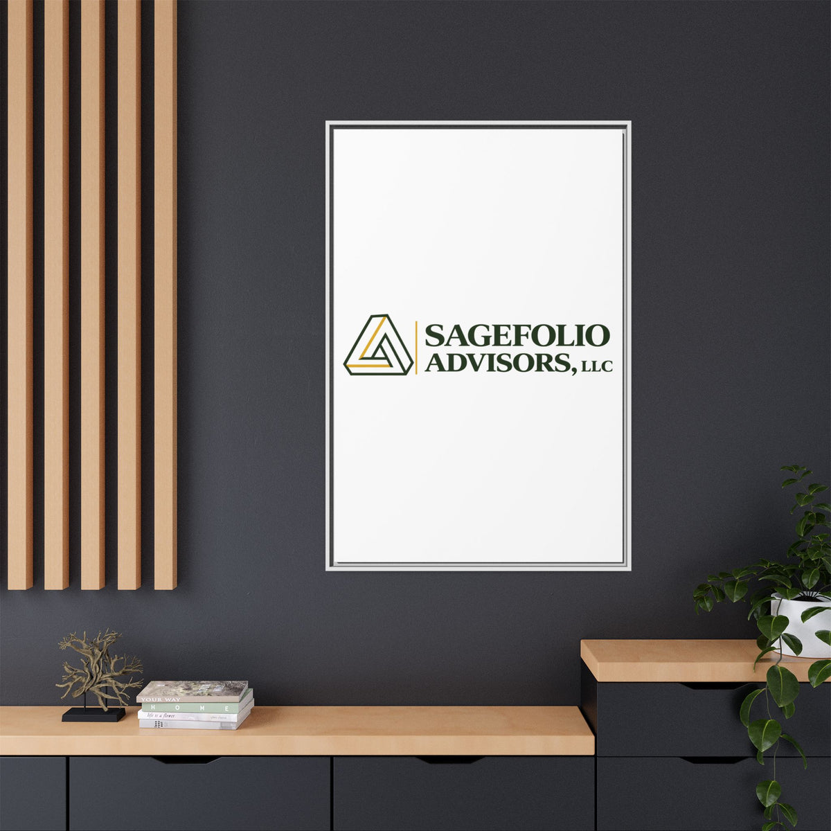 Framed Matte Canvas Wall Art — Sagefolio Advisors Logo