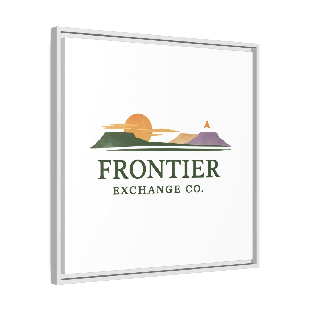 Framed Matte Canvas Print — Frontier Exchange Co. Logo