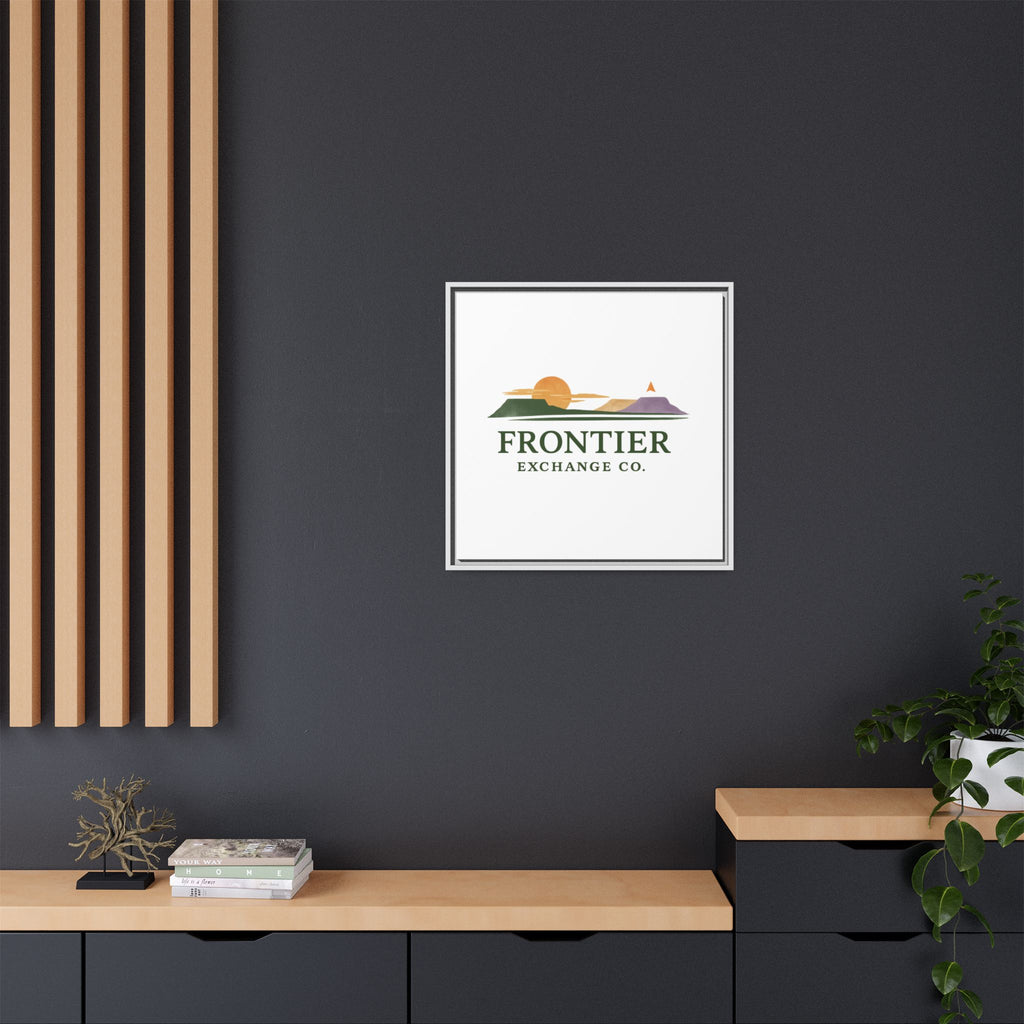 Framed Matte Canvas Print — Frontier Exchange Co. Logo