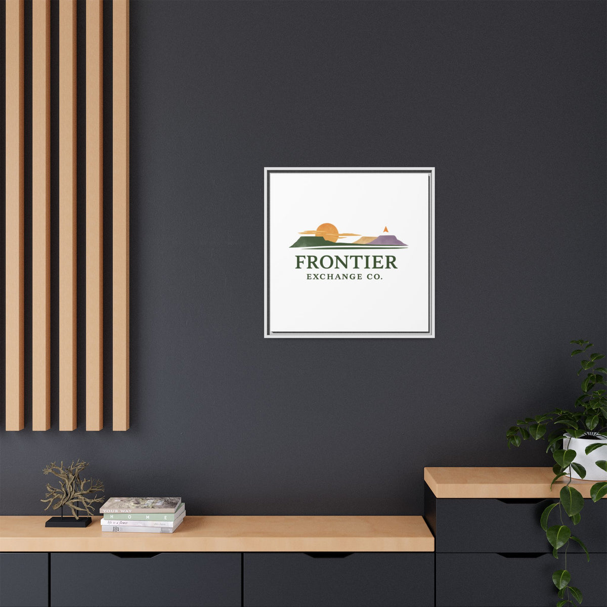 Framed Matte Canvas Print — Frontier Exchange Co. Logo