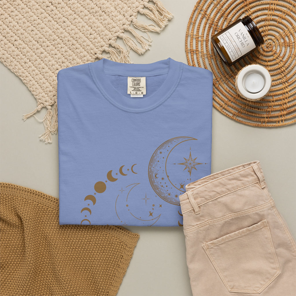 Moon Phase T-Shirt — Celestial Crescent & Phases Graphic Tee