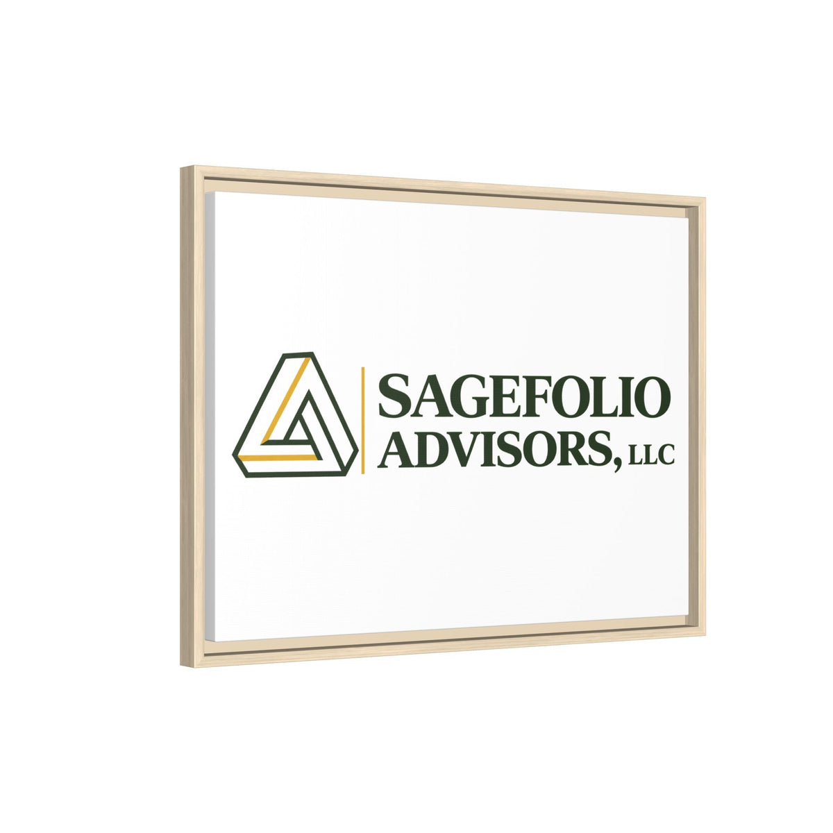 Framed Matte Canvas Wall Art — Sagefolio Advisors Logo