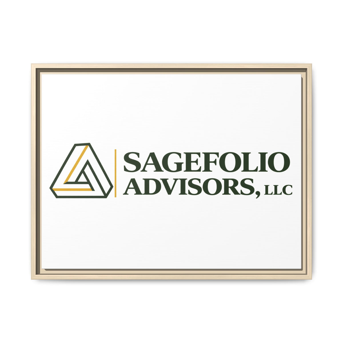 Framed Matte Canvas Wall Art — Sagefolio Advisors Logo