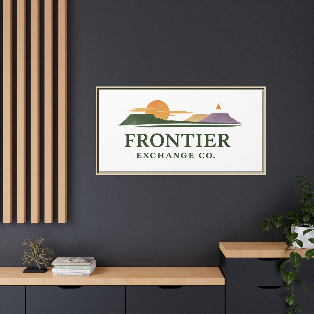 Framed Matte Canvas Print — Frontier Exchange Co. Logo