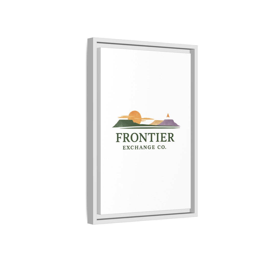 Framed Matte Canvas Print — Frontier Exchange Co. Logo