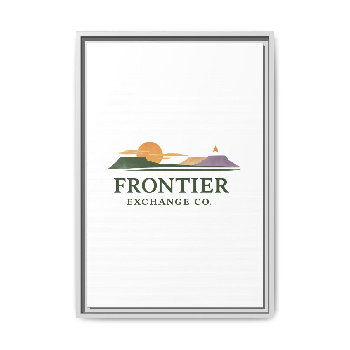 Framed Matte Canvas Print — Frontier Exchange Co. Logo