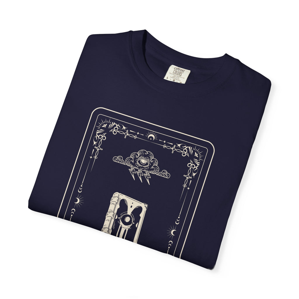 Tarot Bunny Illustration T-Shirt — 'Hold My Hand' Minimal Graphic Tee