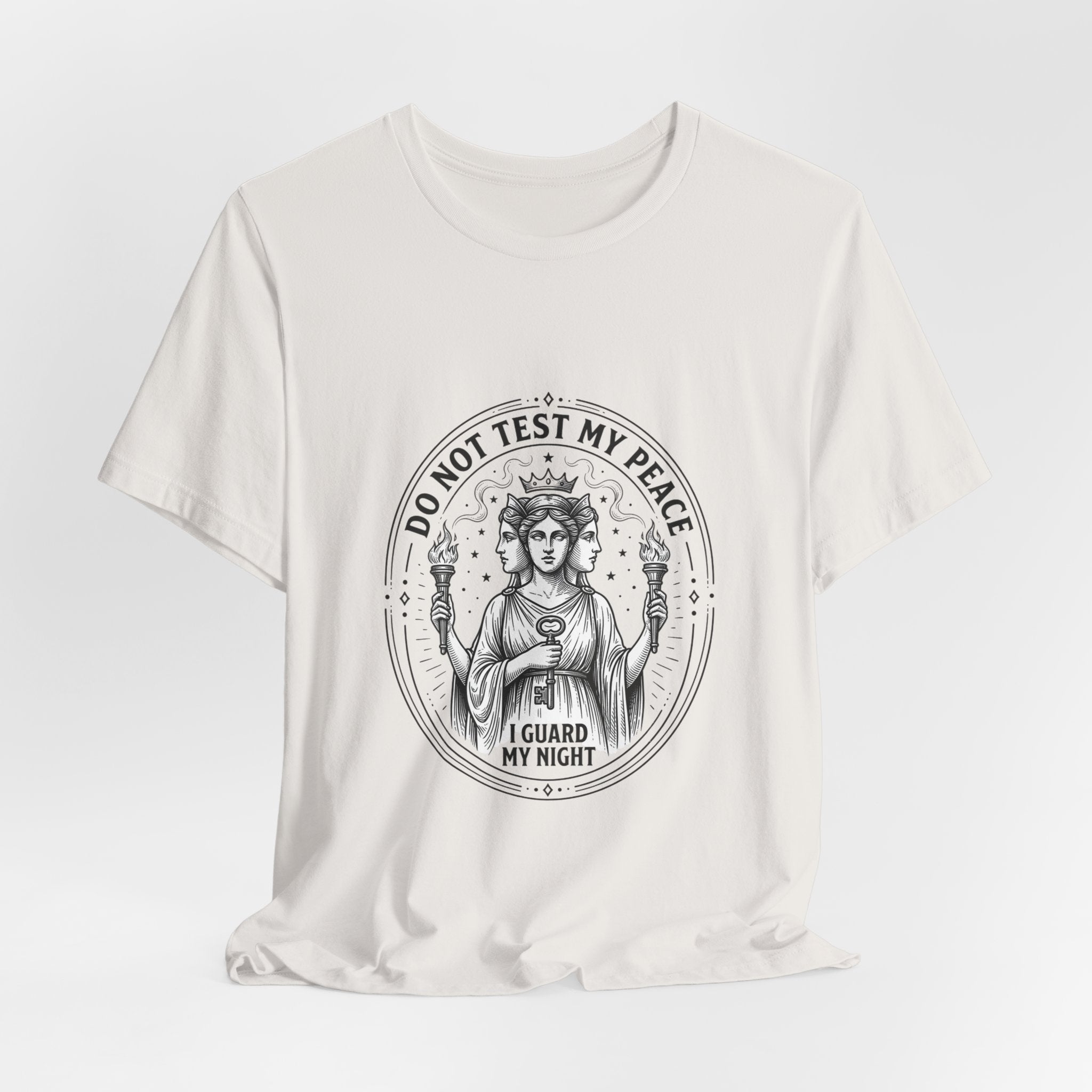 Do Not Test My Peace Guardian Illustration Tee | Greek Mythology, Mythcore