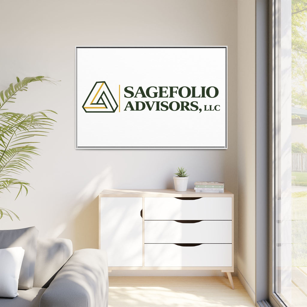 Framed Matte Canvas Wall Art — Sagefolio Advisors Logo