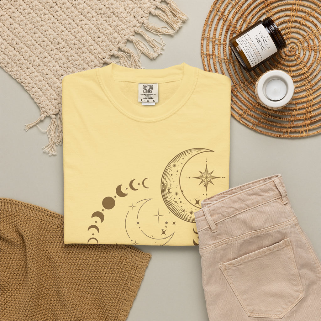 Moon Phase T-Shirt — Celestial Crescent & Phases Graphic Tee